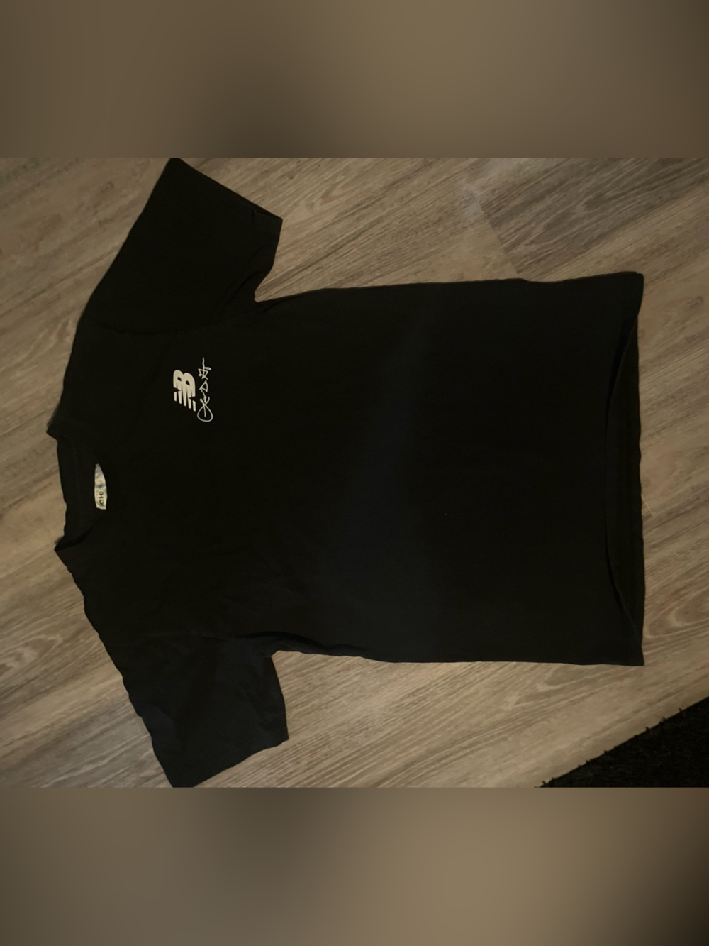 New Balance Black Tee with White NB Chest Logo